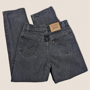 Vintage 550 Levi's‎ 90s Black Jeans | Size 26 x 27 SHORT | Relaxed Student fit